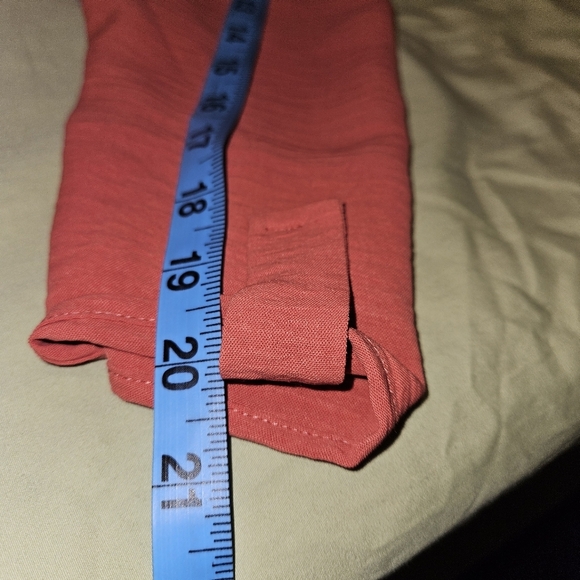 Naif Womens Rustic Red Orange Open Front Blouse with Relaxed Fit & Belt Large - Picture 15 of 15